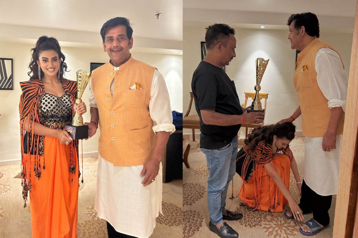 Akshara Singh ने छुए Ravi Kishan के पैर, इमोशनल पोस्ट में बताया सफलता के पीछे किसका है सबसे बड़ा हाथ