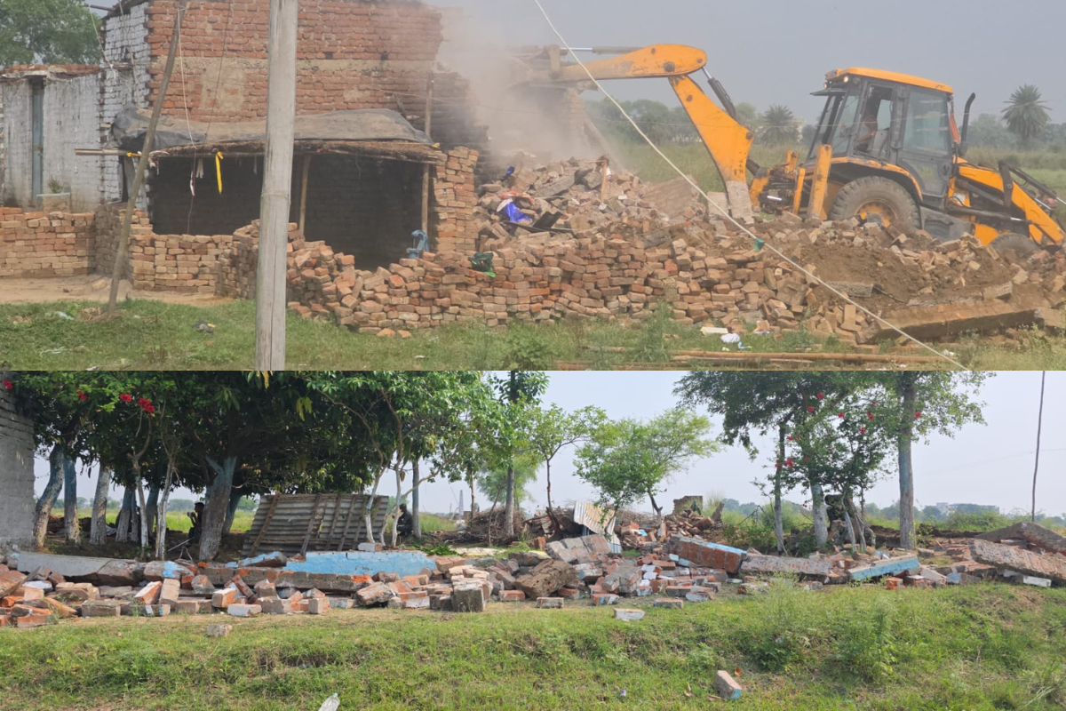 आरा के धनुपरा में केंद्रीय विद्यालय बनने का रास्ता साफ, प्रशासन ने जमीन से हटवाया अवैध अतिक्रमण