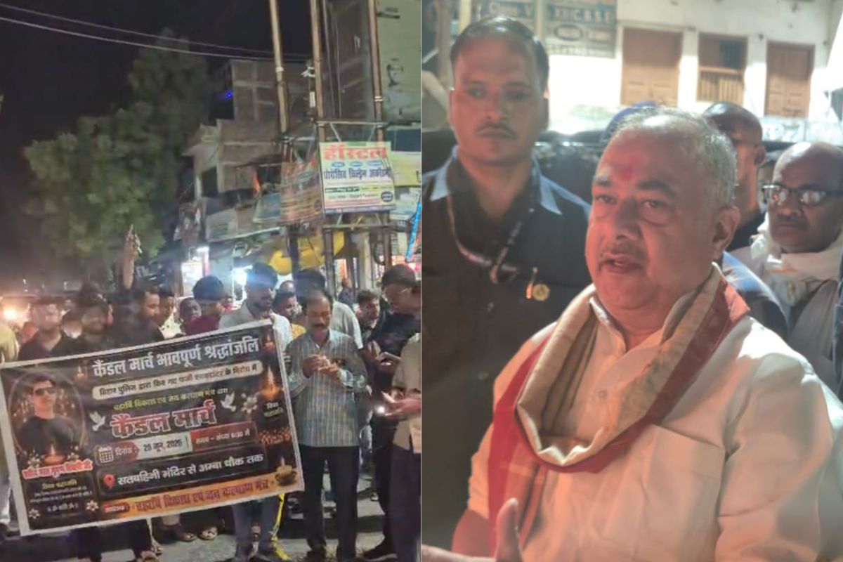 भरत तिवारी एनकाउंटर केस: औरंगाबाद में निकला विशाल कैंडल मार्च, निष्पक्ष जांच की उठी मांग