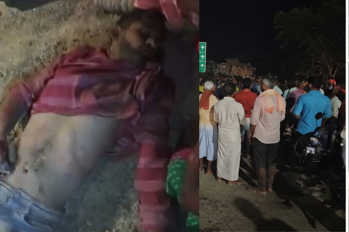औरंगाबाद में तेज रफ्तार ट्रेलर की चपेट में आने से मजदूर की मौत, मुआवजे की मांग पर सड़क जाम