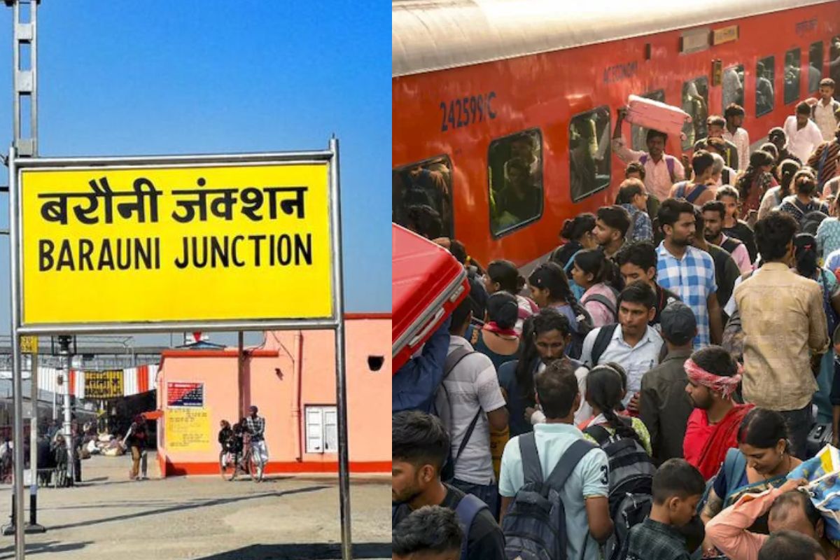 बरौनी जंक्शन पर यात्रियों की भारी भीड़, समर स्पेशल ट्रेनों की देरी से बढ़ीं मुश्किलें