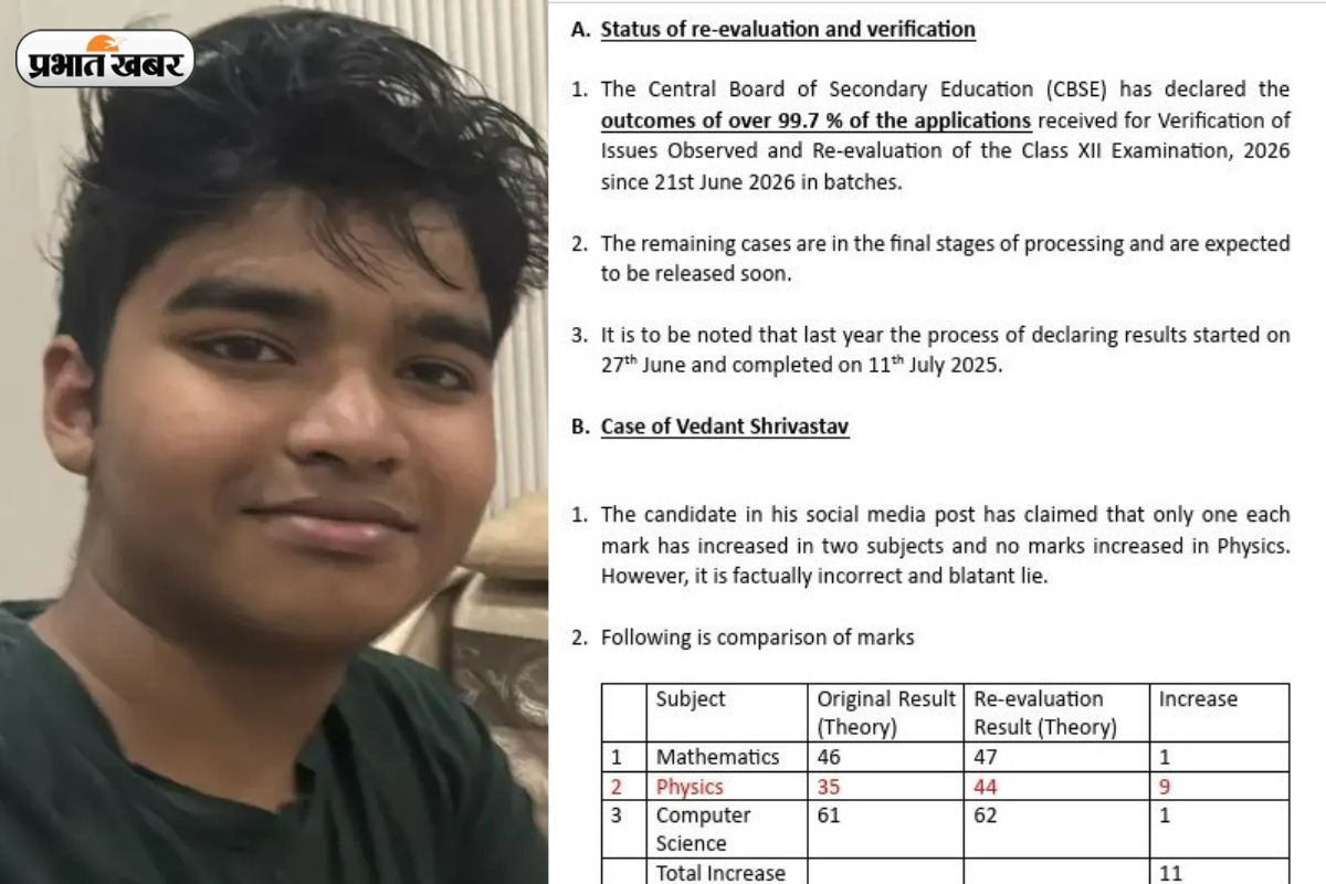 CBSE 12th Result में Re-evaluation के बाद भी सोशल मीडिया पर बहस, वेदांत ने बोर्ड को दिया करारा जवाब