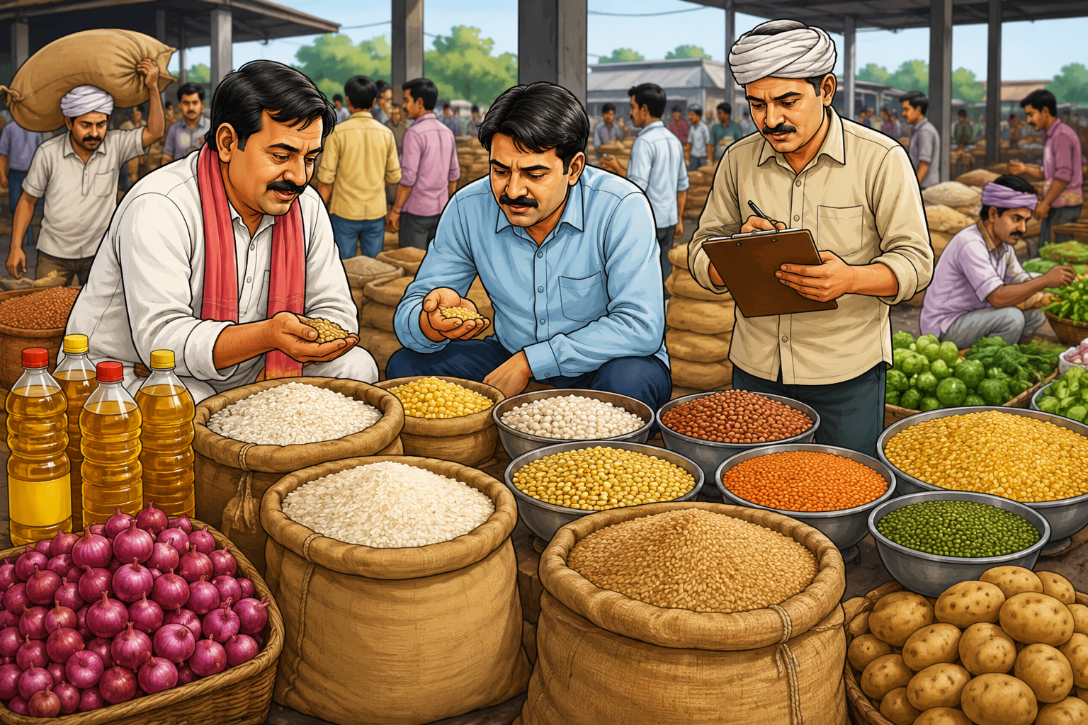 लखीसराय बाजार में गेहूं, चावल और दाल के दाम स्थिर, सब्जियों में उतार-चढ़ाव