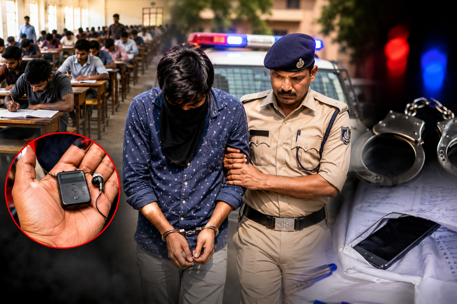 बिहार पुलिस सिपाही भर्ती परीक्षा: बेतिया में डिजिटल डिवाइस से नकल करते अभ्यर्थी गिरफ्तार
