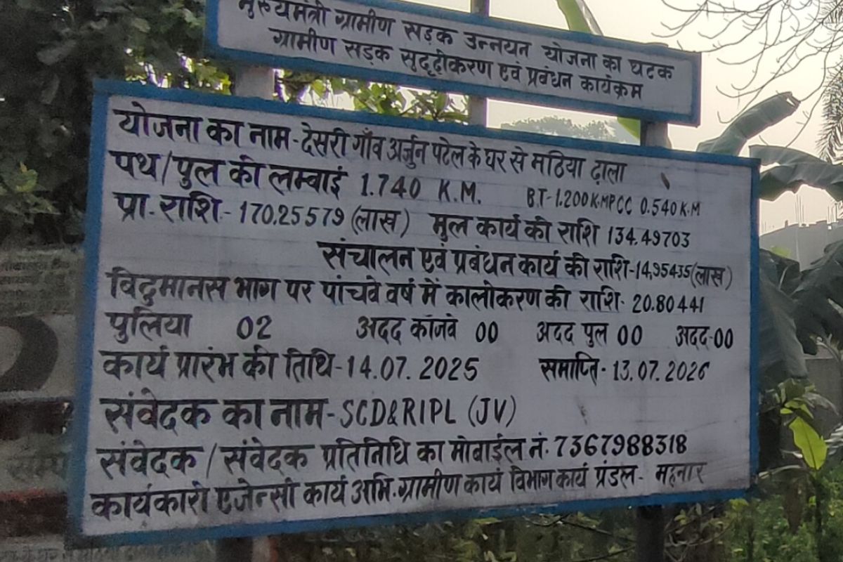 वैशाली में 11 माह बाद भी शुरू नहीं हुआ सड़क निर्माण, जर्जर मार्ग से राहगीर परेशान