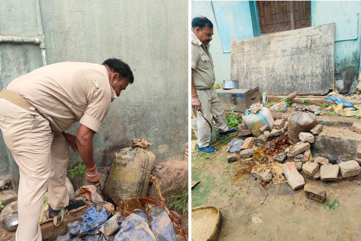 गोइलकेरा और सोनुआ में अवैध शराब के खिलाफ उत्पाद विभाग की कार्रवाई, दो गिरफ्तार