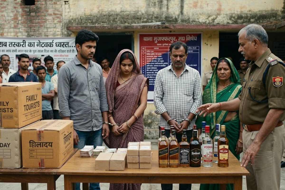 मुजफ्फरपुर: शराब तस्करी का ‘फैमिली टूर नेटवर्क’ ध्वस्त, नवविवाहित जोड़ा समेत चार गिरफ्तार