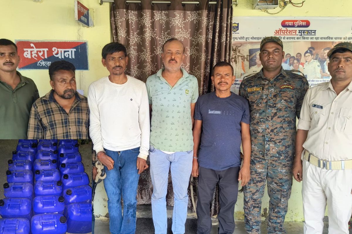 गयाजी में कटहल के नीचे छिपाकर लाई जा रही थी 920 लीटर स्प्रिट की खेप, पुलिस ने घेराबंदी कर चार तस्करों को किया गिरफ्तार
