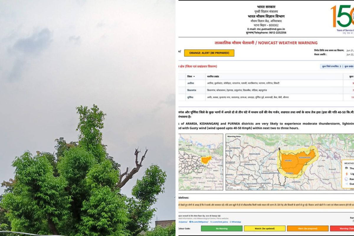 पूर्णिया में इस हफ्ते कभी येलो तो कभी ऑरेंज अलर्ट, घर से निकलने से पहले जान लें मौसम अपडेट