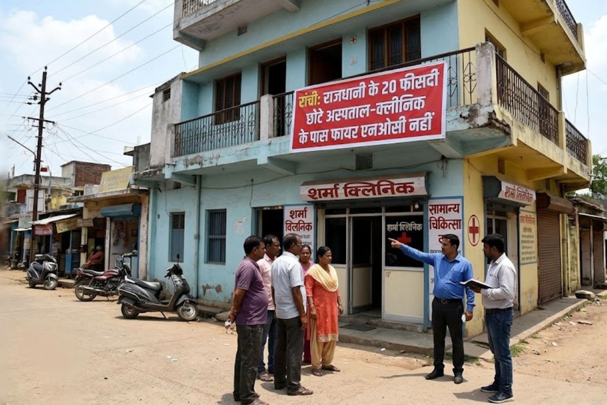 Ranchi: राजधानी के 20 फीसदी छोटे अस्पताल-क्लीनिक के पास फायर एनओसी नहीं