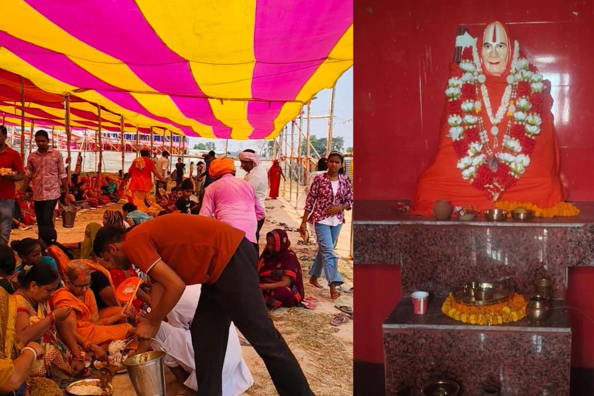 रोहतास के परमानपुर में श्री त्रिदंडी स्वामी मंदिर में प्रतिमा की प्राण-प्रतिष्ठा, हजारों श्रद्धालुओं ने किया प्रसाद ग्रहण