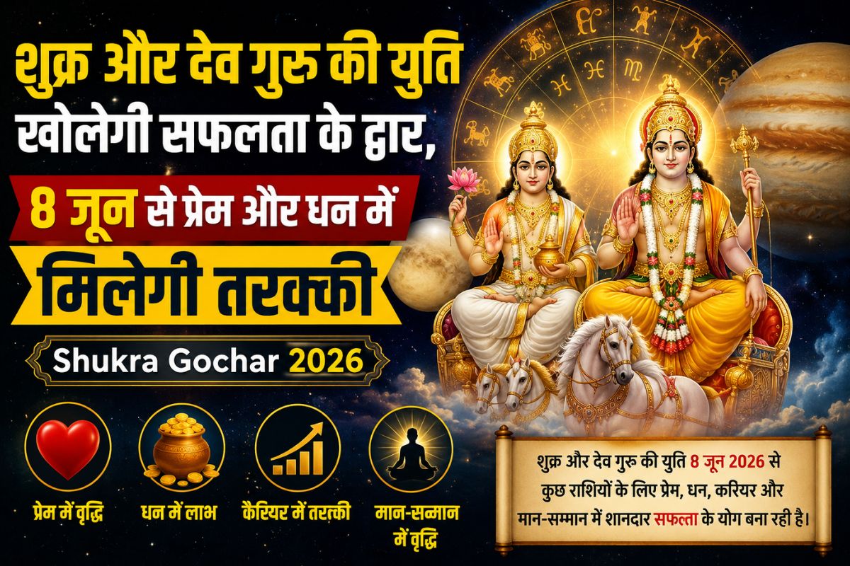 शुक्र और देव गुरु की युति खोलेगी सफलता के द्वार, 8 जून से प्रेम और धन में मिलेगी तरक्की