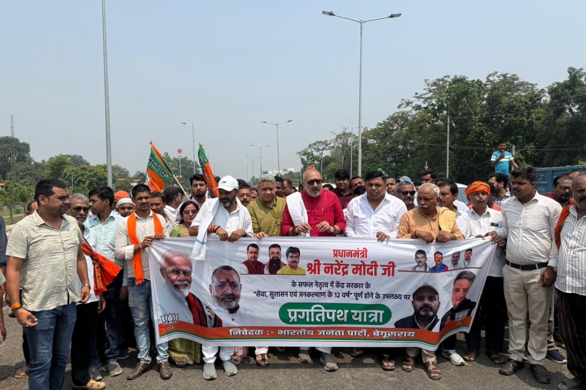 मोदी सरकार के 12 वर्ष पूर्ण, सांसद गिरिराज सिंह के नेतृत्व में प्रगतिपथ यात्रा का आयोजन