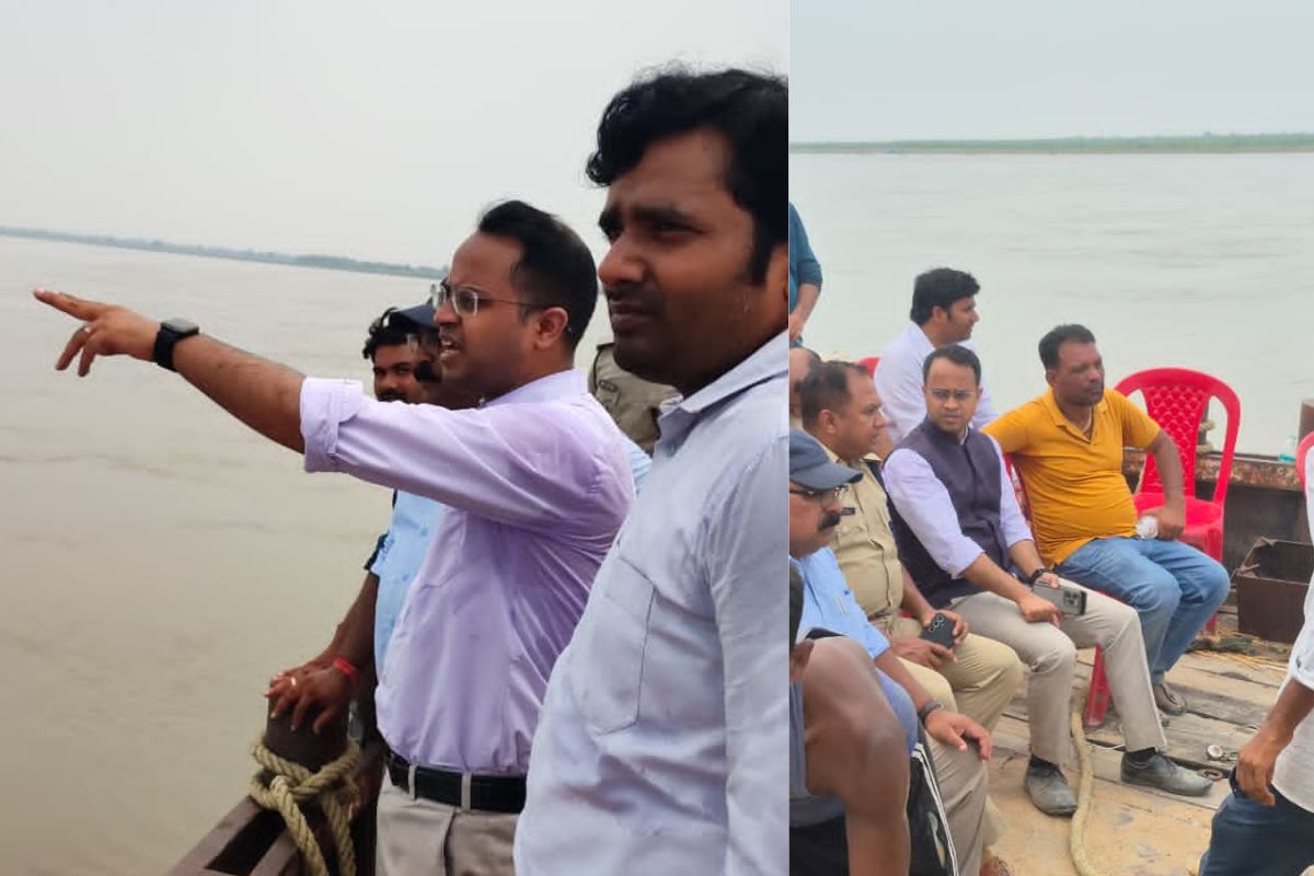 बाढ़ से पहले अलर्ट मोड में सारण प्रशासन, DM-SP पहुंचे हेजलपुर, 30 जून तक हर हाल में पूरा होगा कटाव का कार्य