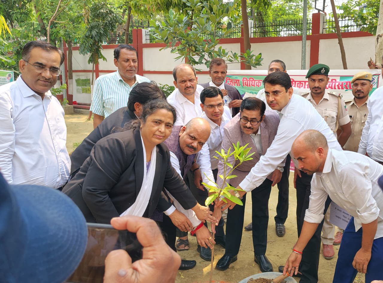 विश्व पर्यावरण दिवस पर व्यवहार न्यायालय परिसर में हुआ वृक्षारोपण