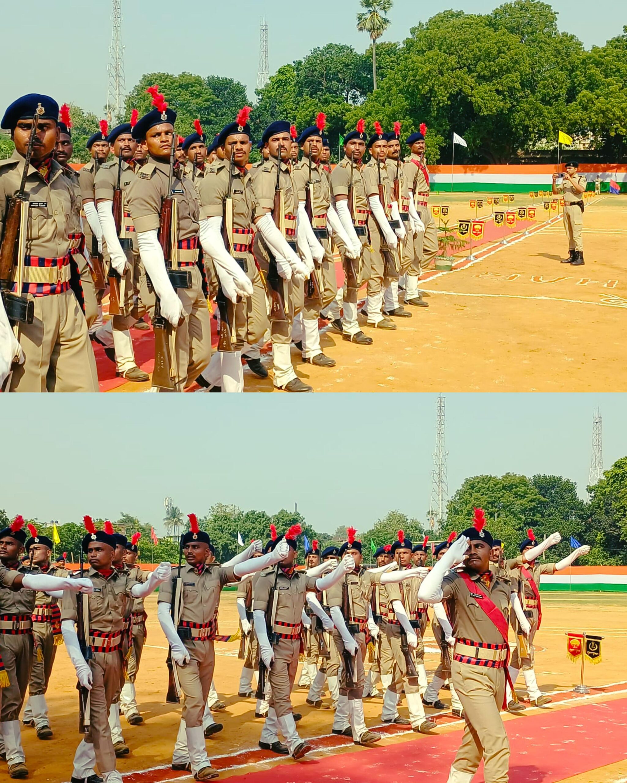 मुंगेर में 196 प्रशिक्षु सिपाहियों की दीक्षांत परेड, डीआईजी ने ली सलामी