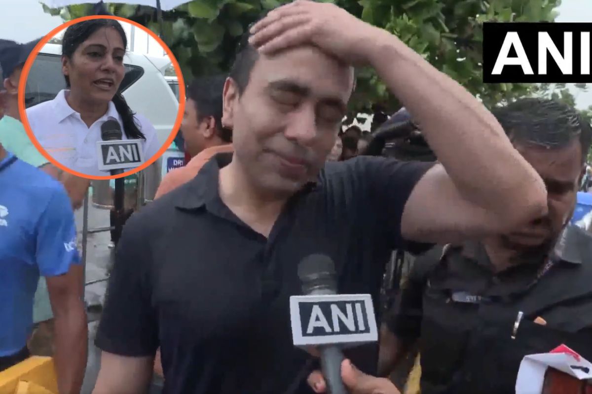 Video: केंद्रीय मंत्री कर रहे थे योग, होने लगी बारिश, देखें वीडियो