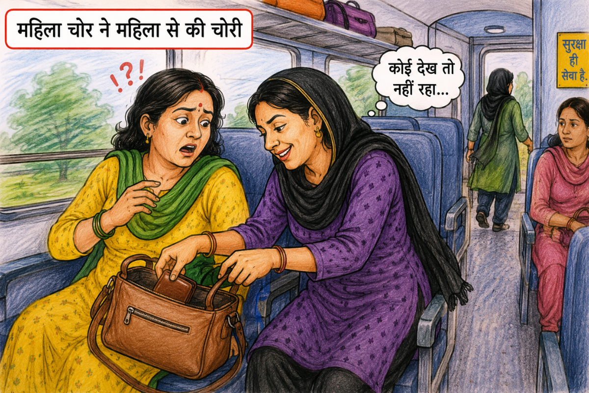 आरा-सासाराम पैसेंजर ट्रेन में महिला का मंगलसूत्र उड़ाती 3 शातिर महिला चोर गिरफ्तार