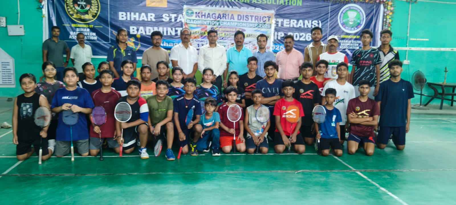 जिला बैडमिंटन चैंपियनशिप-2026 प्रतियोगिता में अंडर-13, 17 व 19 खिलाड़ियों ने लिया भाग