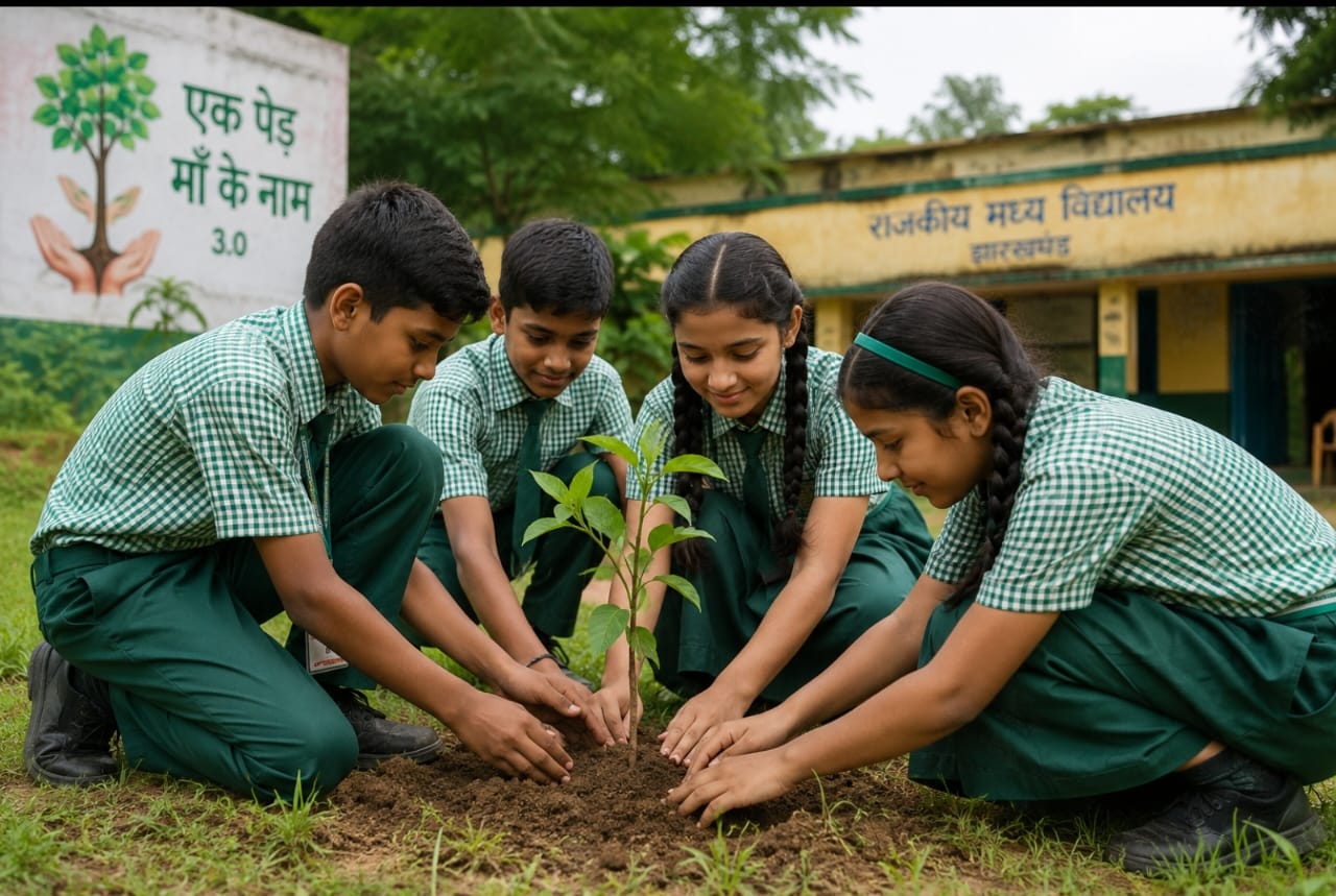 स्कूलों से उठेगी हरित क्रांति की लहर, दुमका में 1.57 लाख पौधे लगाने की तैयारी