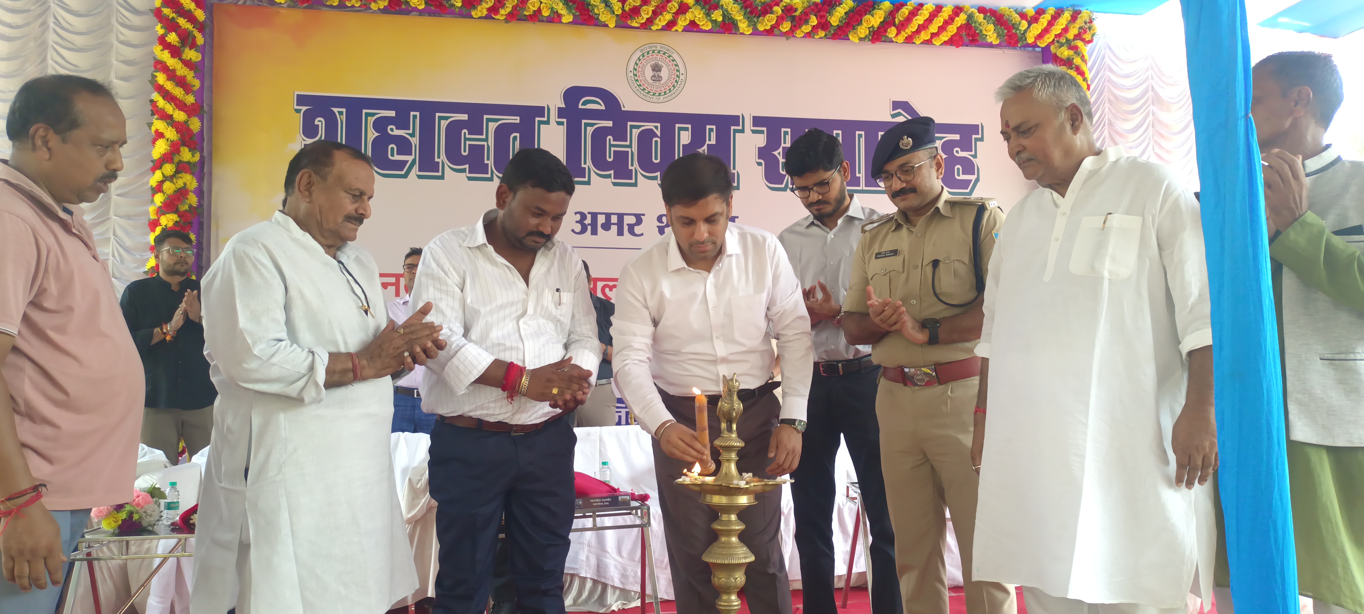 रोहिणी स्थित शहीद स्थल पर सलामत अली, अमानत अली व शेख हारून को दी श्रद्धांजलि