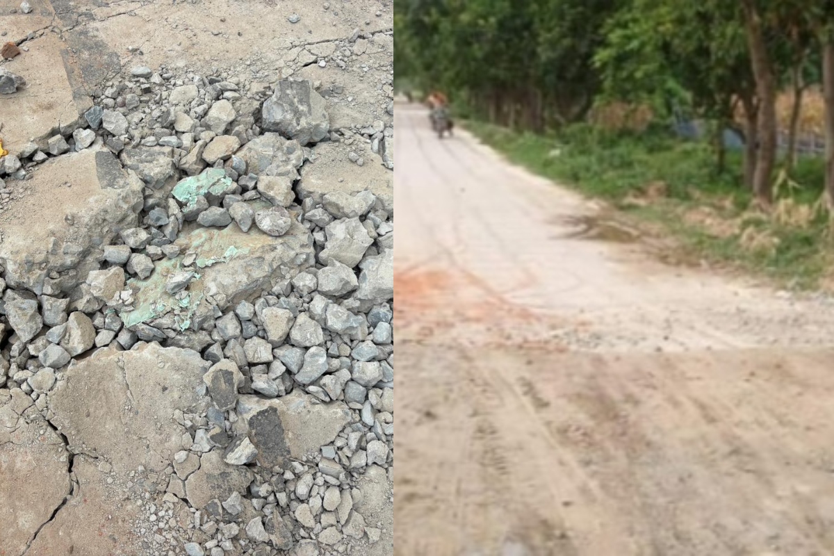 Motihari: पताही में दो माह में ही टूटने लगी मुख्यमंत्री ग्राम सड़क, फोटो वायरल होते ही हरकत में आया विभाग