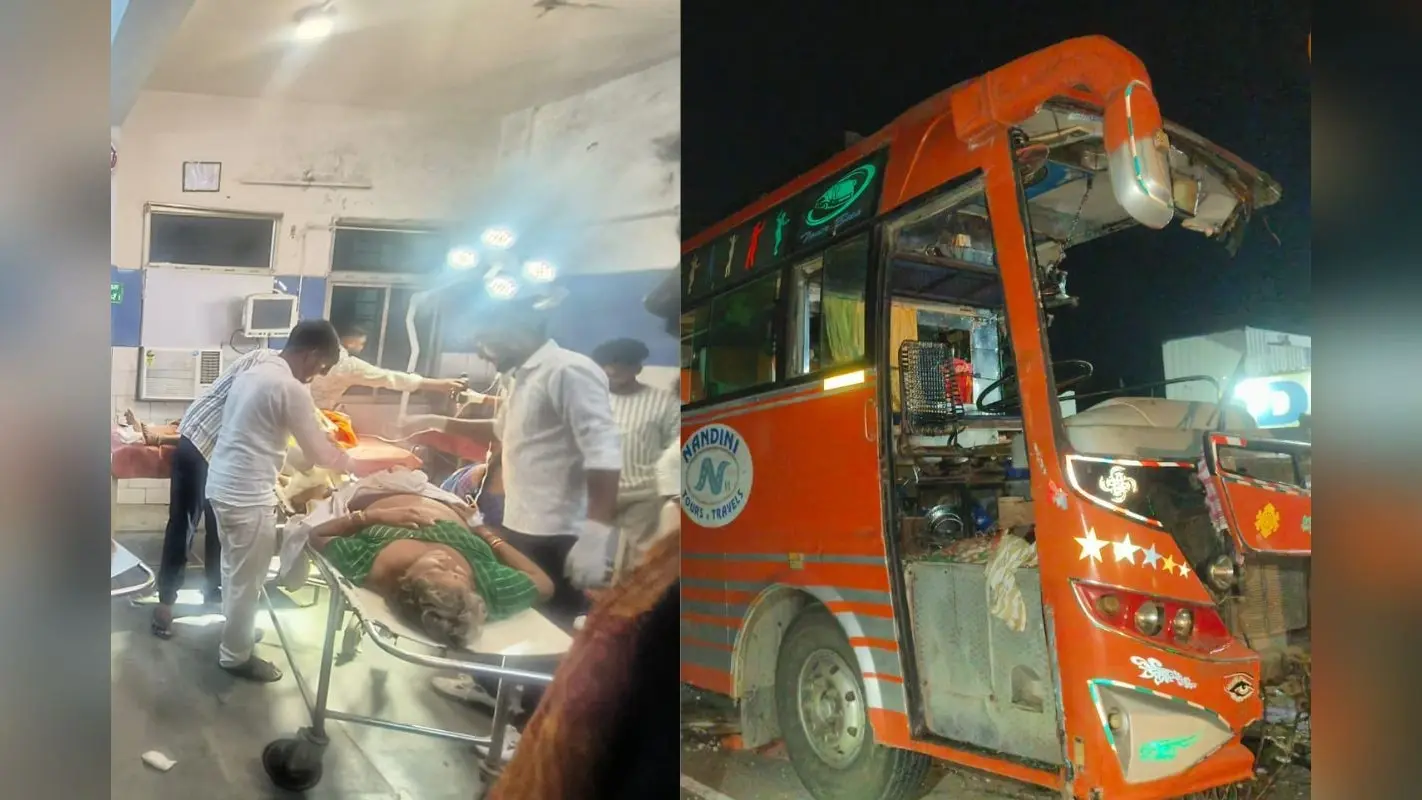 औरंगाबाद में आंध्र प्रदेश के पर्यटकों से भरी बस ट्रक से टकराई, 3 की मौैत, 20 घायल