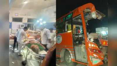 औरंगाबाद में आंध्र प्रदेश के पर्यटकों से भरी बस ट्रक से टकराई, 3 की मौैत, 20 घायल