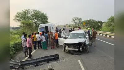 चालक को आयी झपकी, डिवाइडर से टकराई कार, महिला की मौके पर मौत