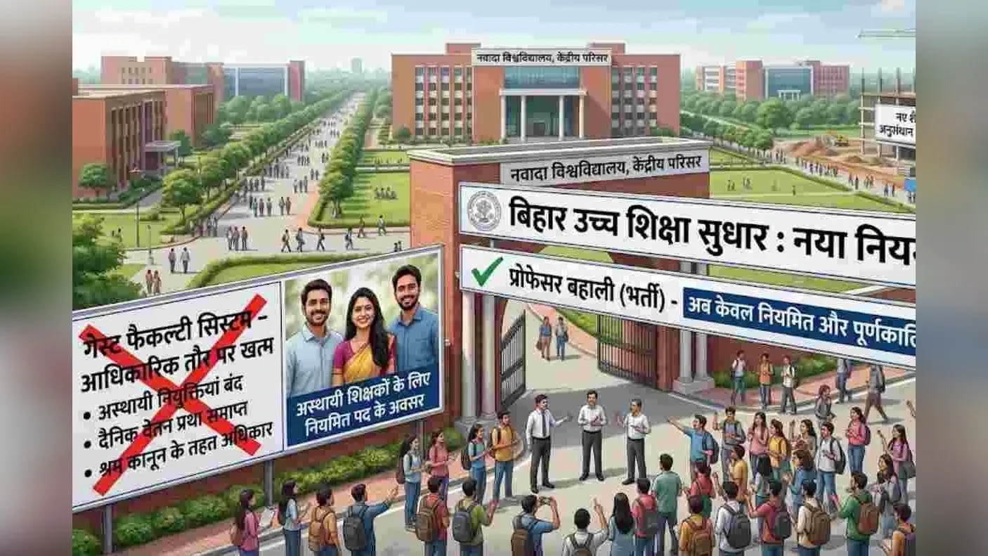 बिहार: प्रोफेसर बहाली का नया नियम, गेस्ट फैकल्टी सिस्टम खत्म, मैट्रिक से पीएचडी तक के जुड़ेंगे मार्क्स
