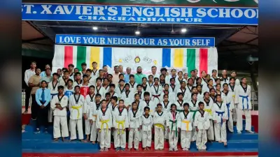 चक्रधरपुर में डिस्ट्रिक्ट लेवल ताइक्वांडो प्रतियोगिता आयोजित, 100 से अधिक खिलाड़ियों ने दिखाया दम