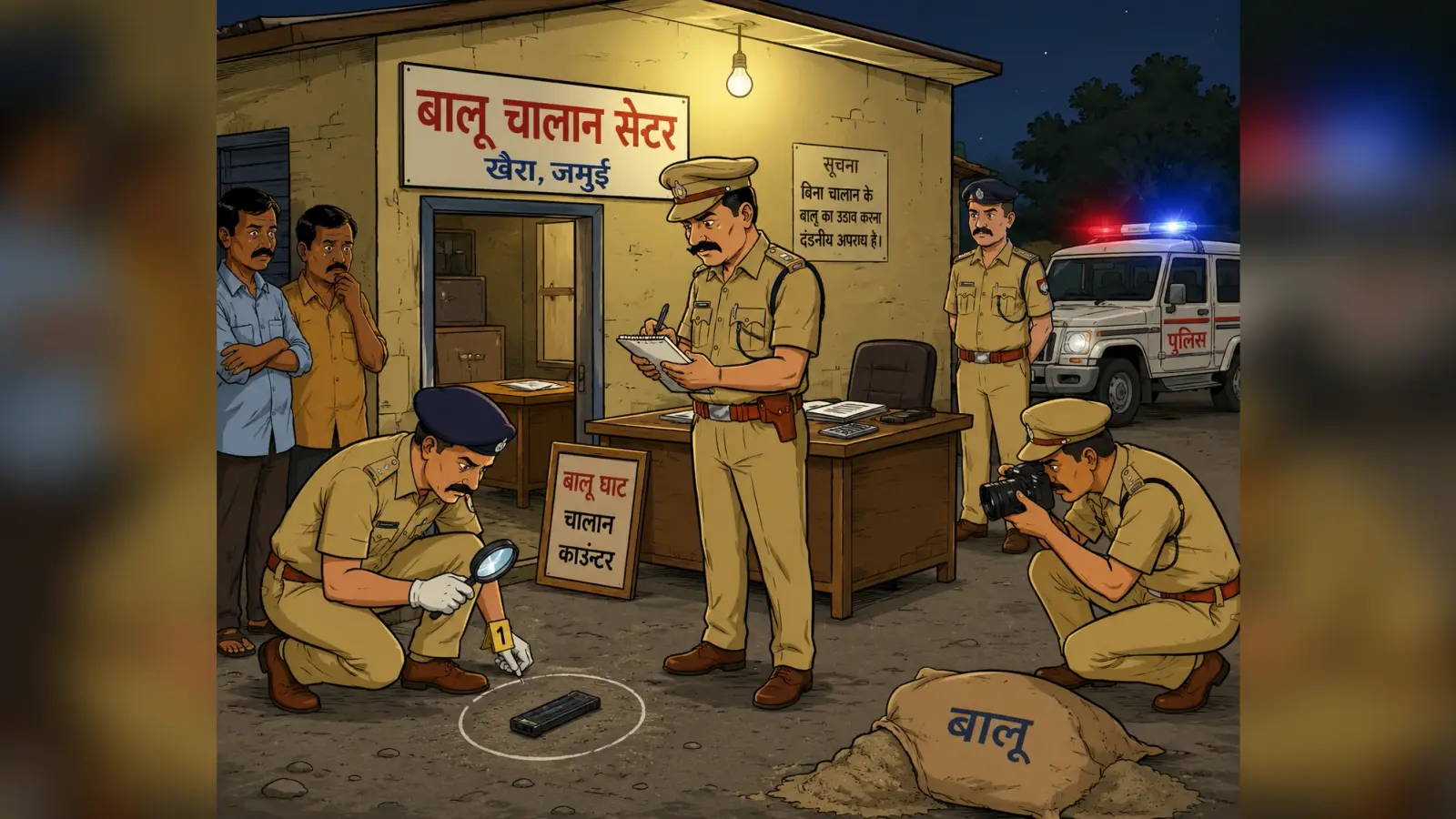 खैरा में बालू चालान सेंटर से पांच लाख की लूट, विरोध करने पर दो कर्मियों को चाकू मारकर किया घायल