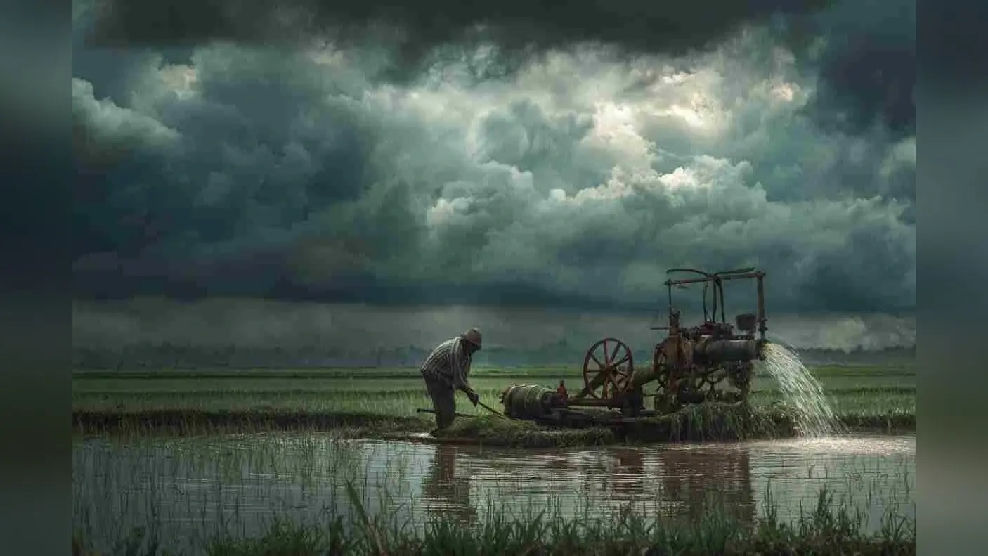 Darbhanga Agriculture News: बारिश का इंतजार, पंप सेट के सहारे शुरू हुई धान रोपाई