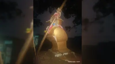 राहे में शहीद भगत सिंह के प्रतिमा को क्षतिग्रस्त किया