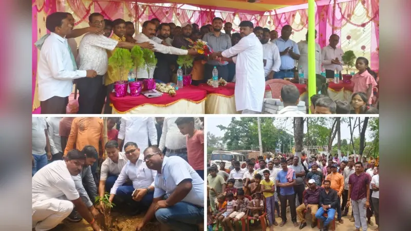 बौंसी का अमृत सरोवर बना हरियाली का केंद्र, लगाये गये सैकड़ों पौधे