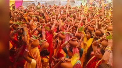 1008 कलशों की भव्य यात्रा से दिव्य हो गया भागलपुर का दाउटबाट, भक्ति रस में डूबा पूरा गांव