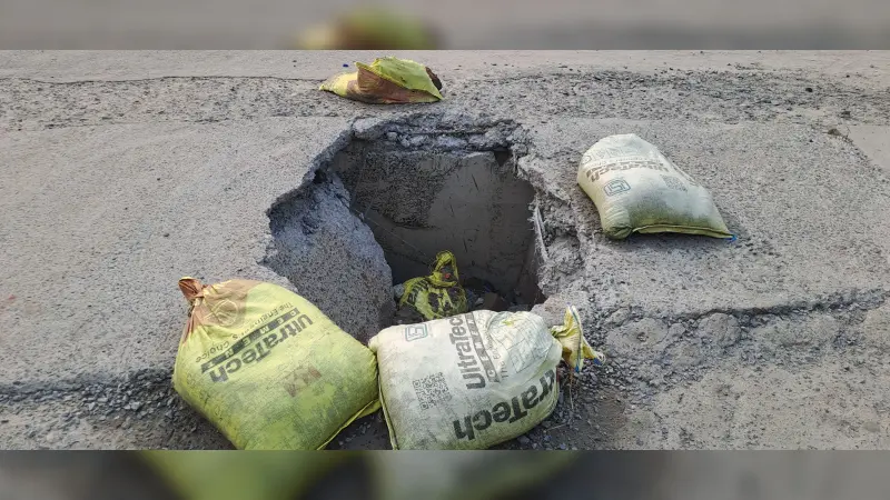 हाइवे किनारे बना नाला का कई स्थानों पर टूटा प्लेट, हादसे की बनी है संभावना
