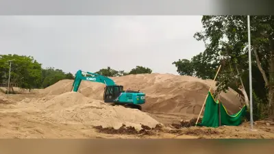 एनजीटी की रोक के बाद खनन बंद, बिना मापी के 5 लाख सीएफटी बालू स्टॉक किया