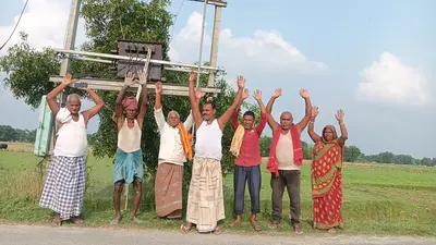 खेत तक एलटी तार नहीं पहुंचने पर प्रदर्शन