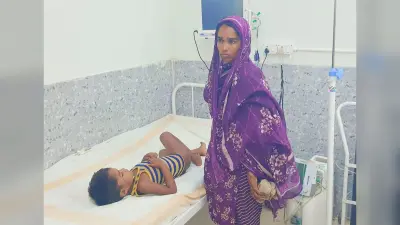 अनियंत्रित बाइक के धक्का से बालक घायल, अस्पताल में कराया भर्ती