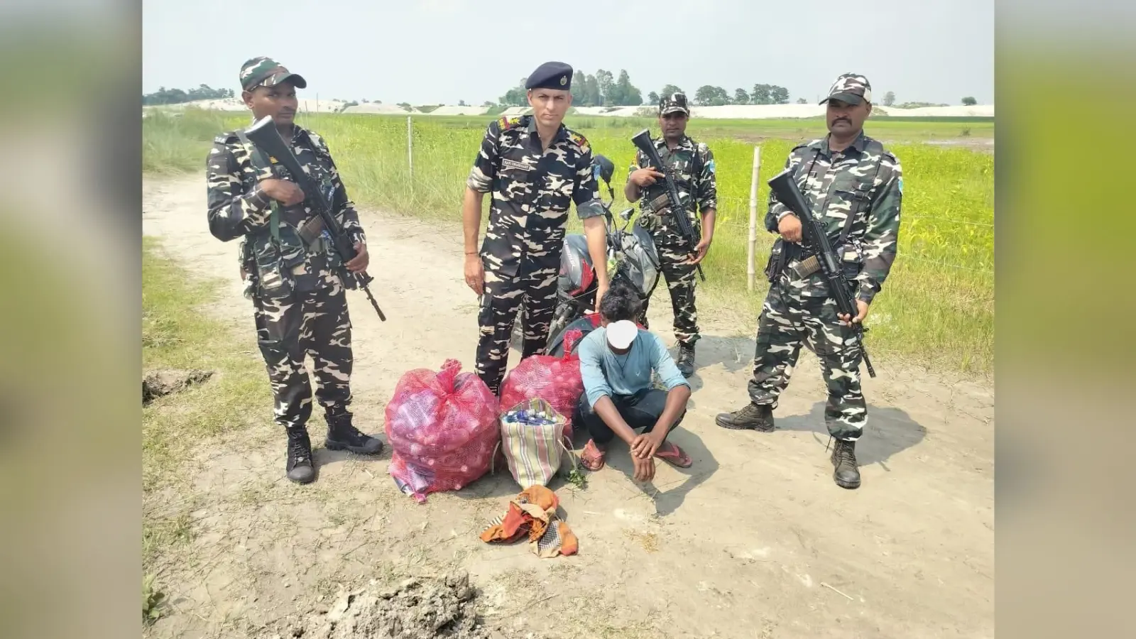 72 लीटर नेपाली शराब के साथ तस्कर गिरफ्तार, बाइक जब्त