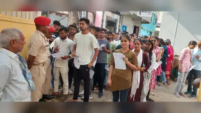 प्रथम पाली में 2490 व द्वितीय पाली में 2383 परीक्षार्थी रहे अनुपस्थित