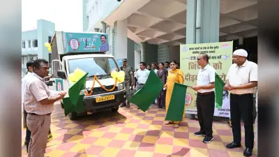 नशा मुक्ति जागरुकता रथ को डीसी ने किया रवाना