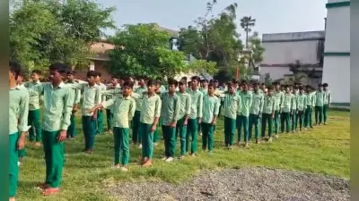 नशा मुक्ति अभियान के तहत विद्यार्थियों ने निकाली जागरूकता प्रभात फेरी