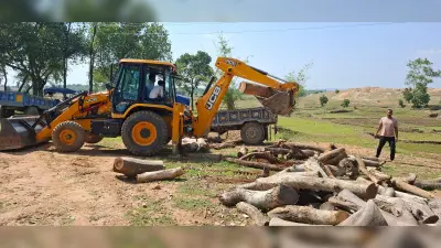 Giridih News :वन विभाग ने बरजोडीह में अवैध आरा मिल को ध्वस्त किया