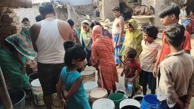 धनौरा पंचायत के पांच सौ घरों में तीन दिनों से पेयजल संकट, ग्रामीण परेशान