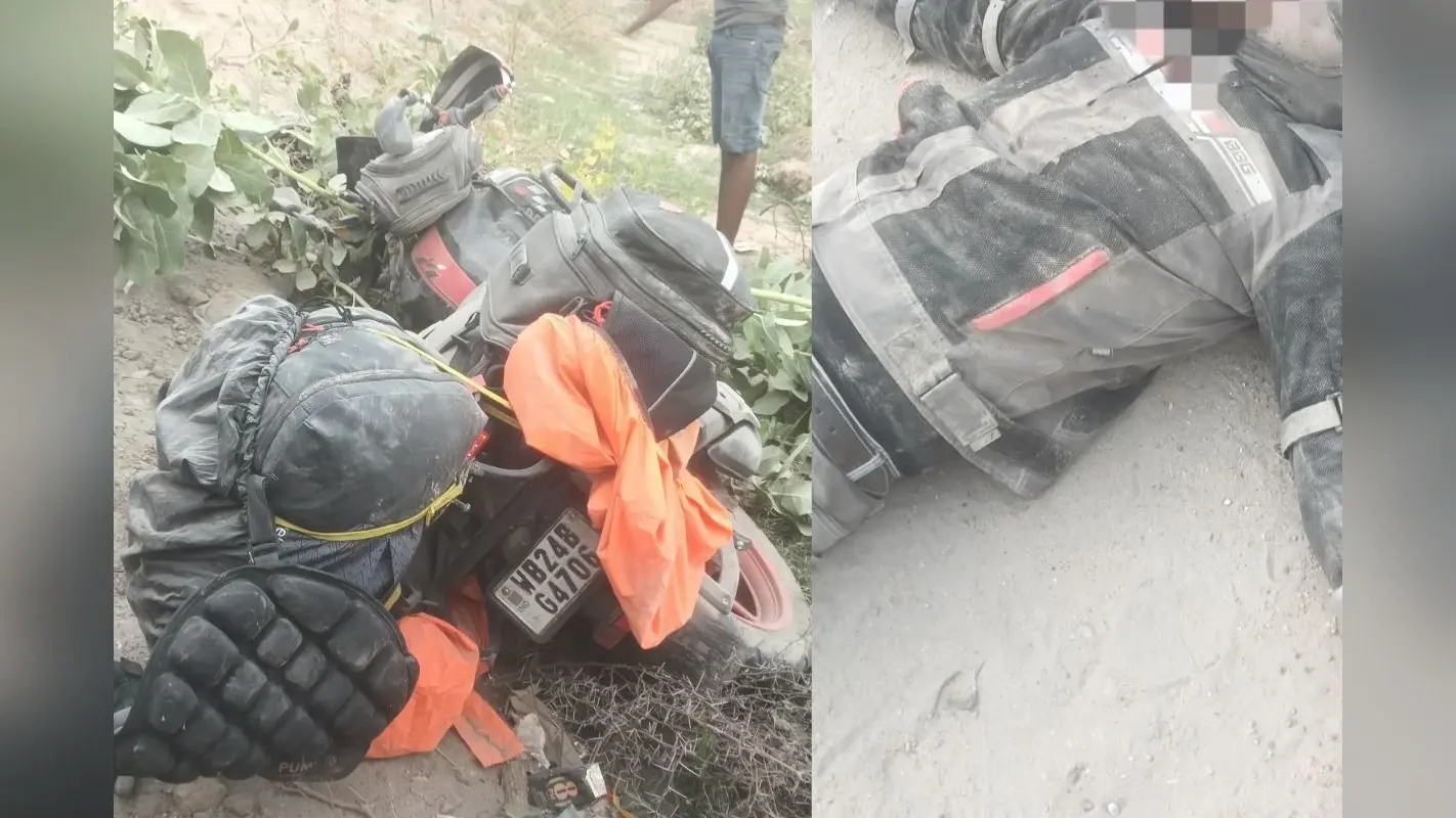 गया जी में जीटी रोड पर बिजली के खंभे से टकराई तेज रफ्तार बाइक, पश्चिम बंगाल के दो राइडर घायल, एक गंभीर