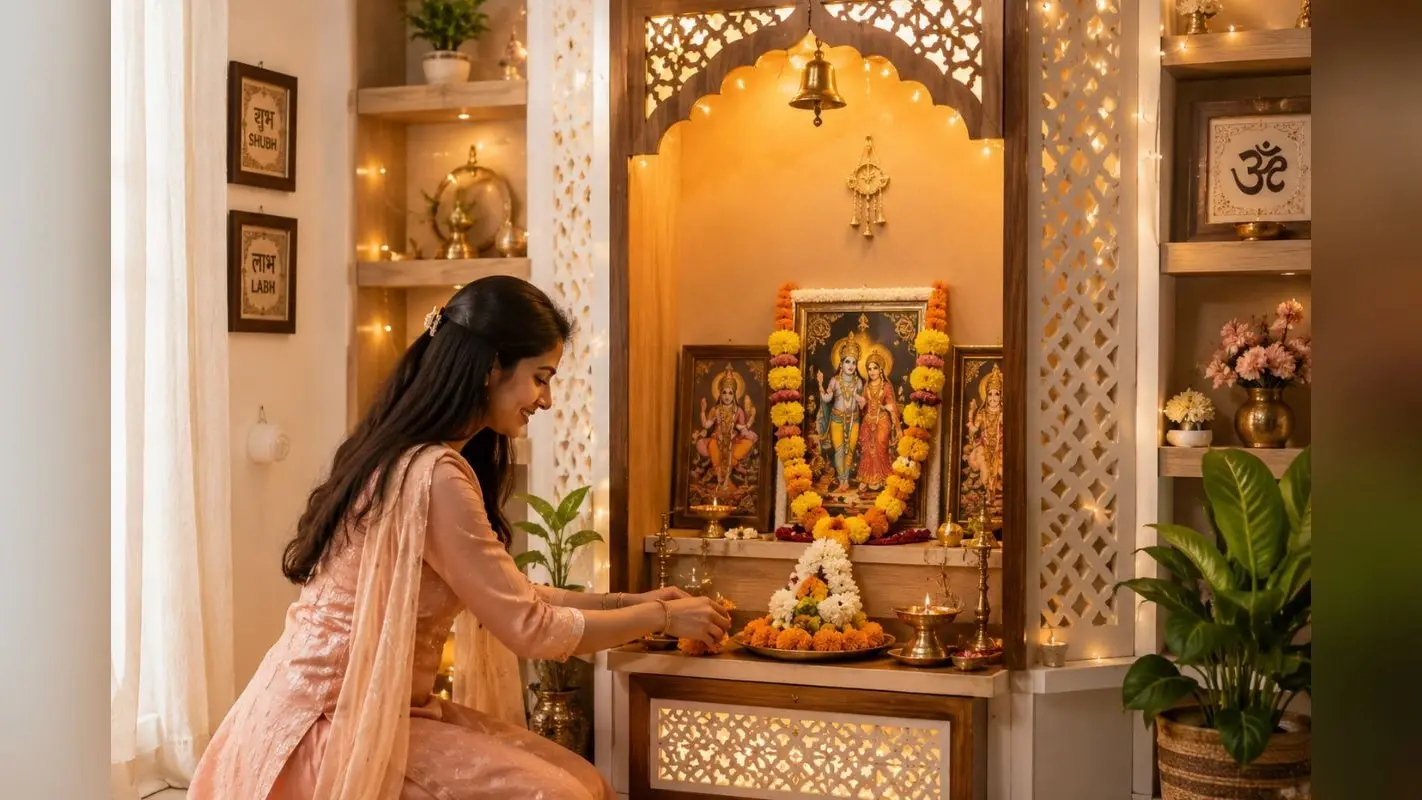 कम बजट में घर के मंदिर को दें रॉयल लुक, महंगे डेकोर की नहीं पड़ेगी जरूरत