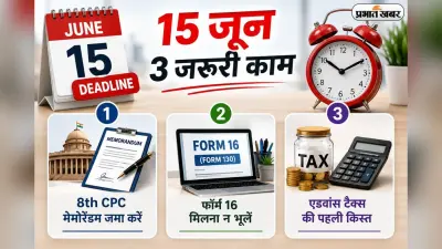 15 जून की बड़ी डेडलाइन, एडवांस टैक्स से लेकर 8वें वेतन आयोग तक, आज ही निपटा लें ये जरूरी काम