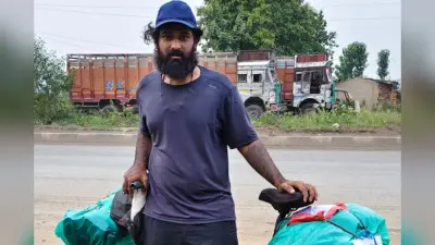 भारत को करीब से जानने का जुनून, साइकिल से 23 राज्यों की सीमा पार कर झारखंड पहुंचा रजित